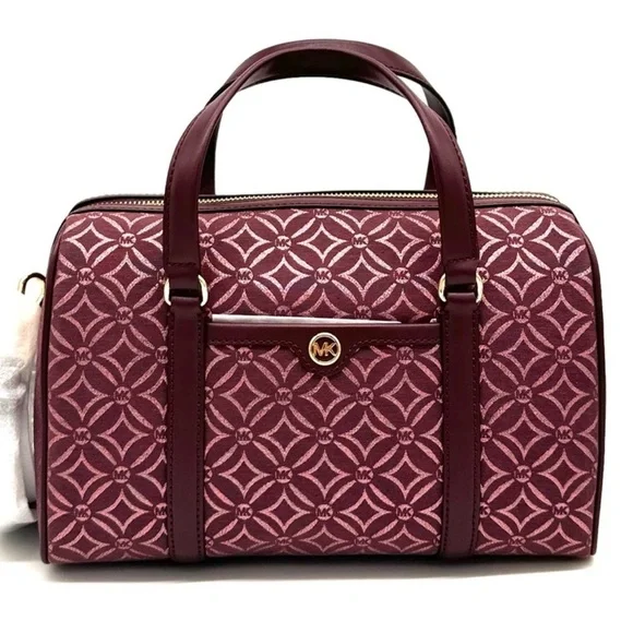 Michael Kors Medium Travel Duffle Satchel Bag Ox Blood Multi